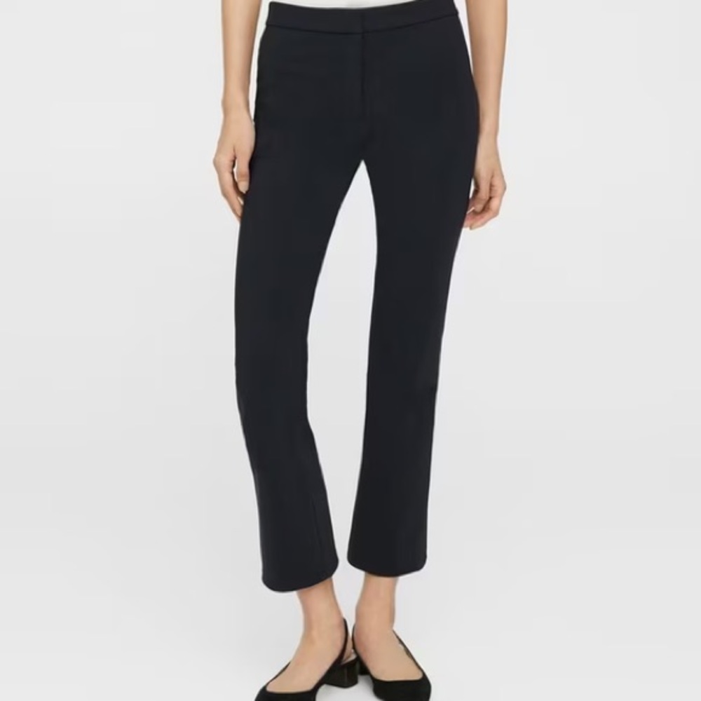 Theory Black Flare Pants High-Rise Tailored